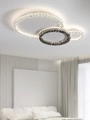 Axyaa Light Luxury Crystal Ceiling Chandelier for Living Room and Bedroom