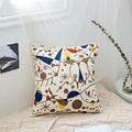 Axyaa Geometric Embroidery Cushion Cover 45x45cm Black Grey for Cozy Home Decor