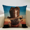 Axyaa Bullfighting Dog Cushion Cover - 45x45cm Linen Pillowcase for Home Decor