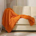 Axyaa Ins Velvet Thread Knit Blanket - Soft Solid Color Home Decor