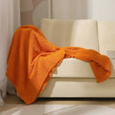 Axyaa Ins Velvet Thread Knit Blanket - Soft Solid Color Home Decor