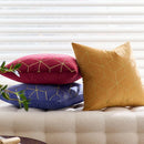 Axyaa Red Jacquard Diamond Geometry Pillow Cover for Festive Home Decor