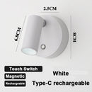 Axyaa Rechargeable LED Spot Wall Lamp with Touch Switch and Rotatable Magnetic Design
