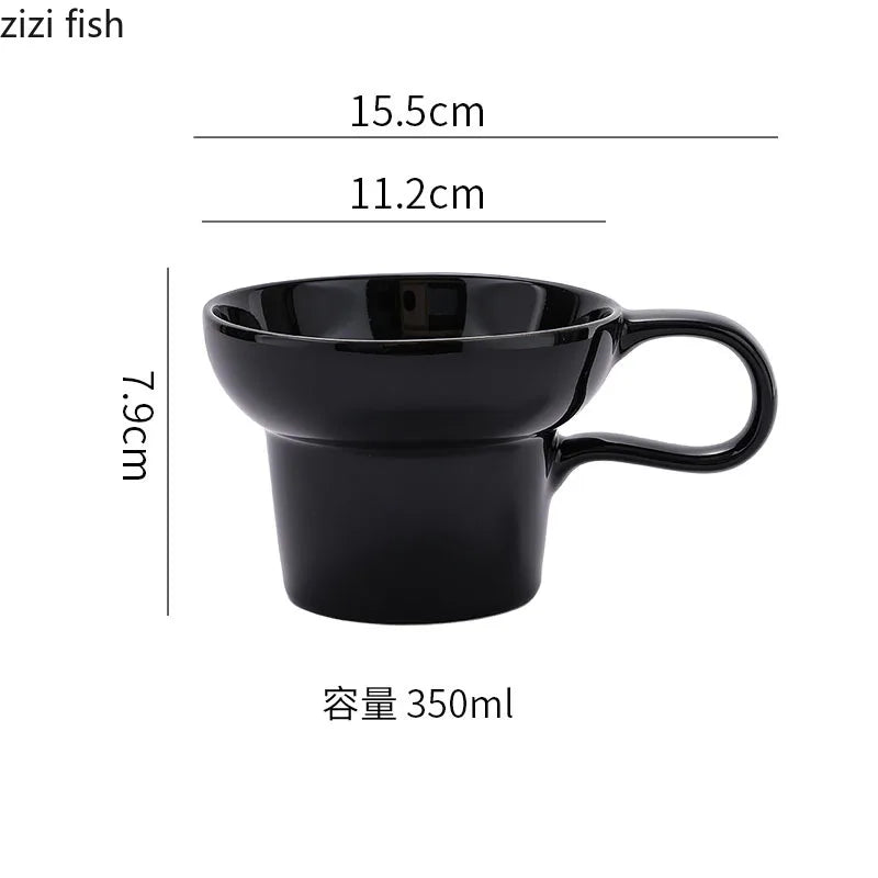 Axya Ceramic Handle Mug Set for Couples
