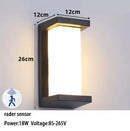 Modern LED Black Wall Sconce for House Garage Patio by Axyaa