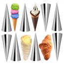 Axyaa Stainless Steel Croissants Molds Conical Cone Roll Moulds for Baking and Desserts