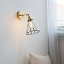 Axyaa Clear Glass Copper Arm LED Wall Lamp Sconce Modern Indoor Bedroom Decor