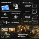Axyaa Magcubic HY310 Mini Projector 1080P Android 11 WiFi6 4K Air Mouse Remote