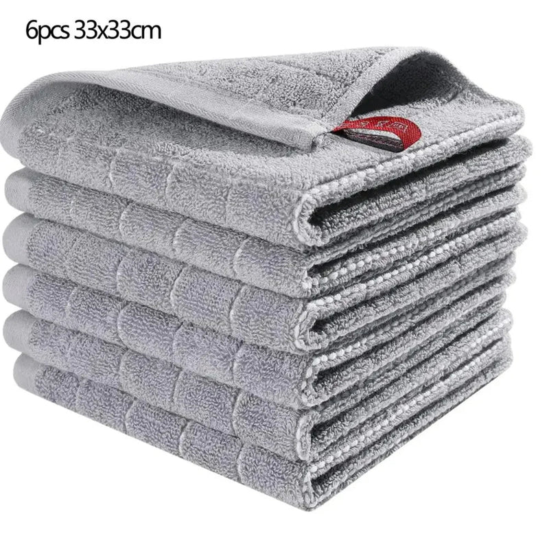 Axyaa Cotton Kitchen Towels Set of 4, Ultra Soft Absorbent Dishcloths