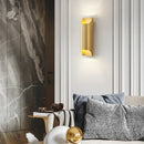 Axyaa Modern Brass LED Wall Lamp Gold Black Body Minimalist Sconce