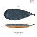 Axyaa Leaf Ceramic Sushi Plate - Exquisite Home Dining Essential
