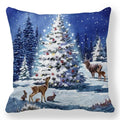 Axyaa Santa Print Pillowcase for Christmas and New Year Decor