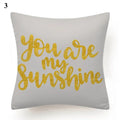 Flower Letter Print Cushion Cover for Stylish Home Decor by Axyaa
