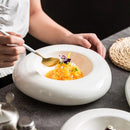 Axyaa Ceramic Insulation Plate for High-End Hotel Restaurant Cold Dish