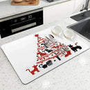 Axyaa Cartoon Animals Square Dry Mat - Absorbent & Anti-slip Drainer for Coffee Table & Bathroom