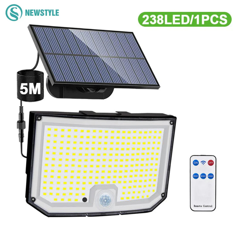 Axyaa Solar Motion Sensor Garden Lights - 3 Mode Waterproof LED Wall Flood Lights