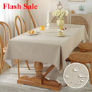 Axyaa Solid Color Tablecloth | Imitation Cotton & Linen | Straight-Edge | Dining Table Cloth