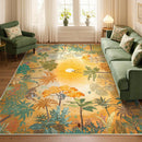 Axyaa Retro Light Luxury Tiger Sunset Rug: Large Area Bedroom & Living Room Carpet