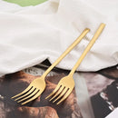 Axyaa 24Pcs Gold Cutlery Set Stainless Steel Flatware Dinnerware Kitchen Tableware