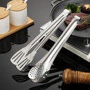 Axyaa Stainless Steel BBQ Tongs Set - Heat Resistant Kitchen Cooking Clips