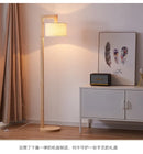 Axyaa Minimalist Solid Wood Floor Lamp LED E27 Nordic Retro Standing Lighting
