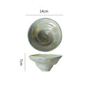 Axyaa Retro Ceramic Pasta Bowl Dessert Snack Salad Serving Molecular Cuisine Restaurant Tableware