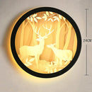 Axyaa Round Industrial LED Wall Lamp Bedside Bedroom Sconce Home Decor Lighting