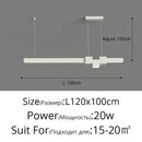 Axyaa LED Linear Pendant Light Dining Chandelier for Kitchen Bar Restaurant Home Decor