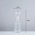 Axyaa Grey Glass Vase with Hammer Lid for Floral Arrangements