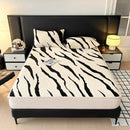 Axyaa Waterproof Cotton Jacquard Fitted Sheet with Striped Print