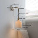 Axyaa Ceramic LED Wall Sconce with Adjustable Copper Arm - New Style