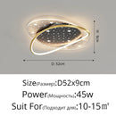 Axyaa LED Ceiling Light Black/Gold Remote Control Modern Home Lighting Fixtures