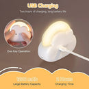 Axya Cloud Night Light: 4 Modes, Rechargeable, 1200mAh, Bedside Lamp