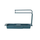 Axyaa Kitchen Sink Shelf: Telescopic, Plastic Drain Rack, Soap Sponge Holder, Tool Organizer