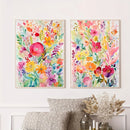 Axyaa Watercolor Floral Canvas Prints - Modern Living Room Wall Art Posters