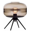 Axyaa Nordic Style Glass and Hardware Table Lamp for Bedroom and Living Room