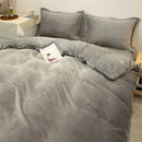 Axyaa Winter Warm Flannel Duvet Cover - Double King Queen Twin Bedding Comforter Case