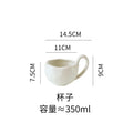 Axyaa Matte Ceramic Breakfast Cup with Large Handle - Nordic Creative Design