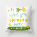 Lemon Pattern Summer Cushion Cover Throw Pillow for Sofa Decoration by Axyaa