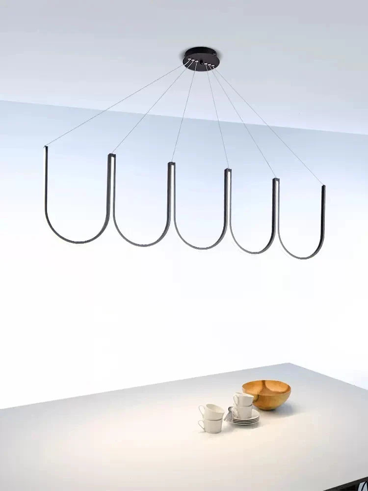 Axyaa Nordic Minimalism LED Chandelier Aluminium Pendant Light for Living Room