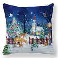 Axyaa Santa Print Pillowcase for Christmas and New Year Decor
