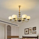 Axyaa Rustic Nordic Fabric Pendant Light LED Hanging Chandelier