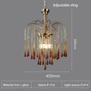 Axyaa Glass Water Drop Chandelier for Living, Bedroom, Dining Room - Retro Design