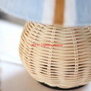 Axyaa Hand Woven Colorful Floor Lamp, Rattan Weave, Ancient Style, Light Source Included