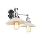 Axyaa 2-Light LED Wall Sconce with Pull Chain Switch for Coffee Bar, Bedroom, Bathroom