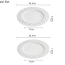 Axyaa Ceramic Pasta Plate Set for Molecular Cuisine and Elegant Dining