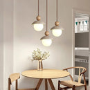 Axyaa Yellow Stone Glass Ball LED Pendant Light Modern Nordic Hanging Lamp
