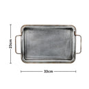 Axya Vintage Wrought Iron Serving Tray with Handle - Home & Wedding Decor