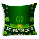 Axyaa Green Clover Pattern Pillowcase for St. Patrick's Day - 40/45/50cm