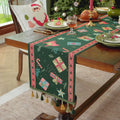 Axyaa Snowflake Table Runner Tassel Jacquard Decorative Living Room Dining Cover